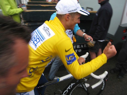 yellow rides away