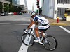 Juan Jose Haedo (Saxo Bank) indicates second place after asked how he finished