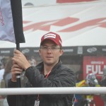 DSC_0014 Quarq's Troy Hoskin raises the flag