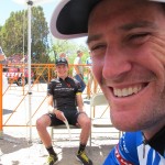 The men of today and tomorrow - Dombrowski (Bontrager-LIVESTRONG) in back and Rory Sutherland (United Healthcare)